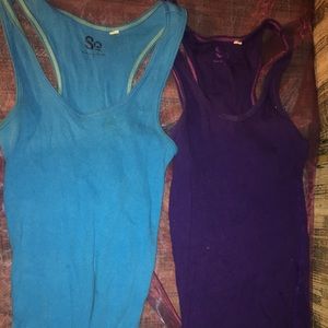 Blue and purple SO. Tank top bundle ❤️